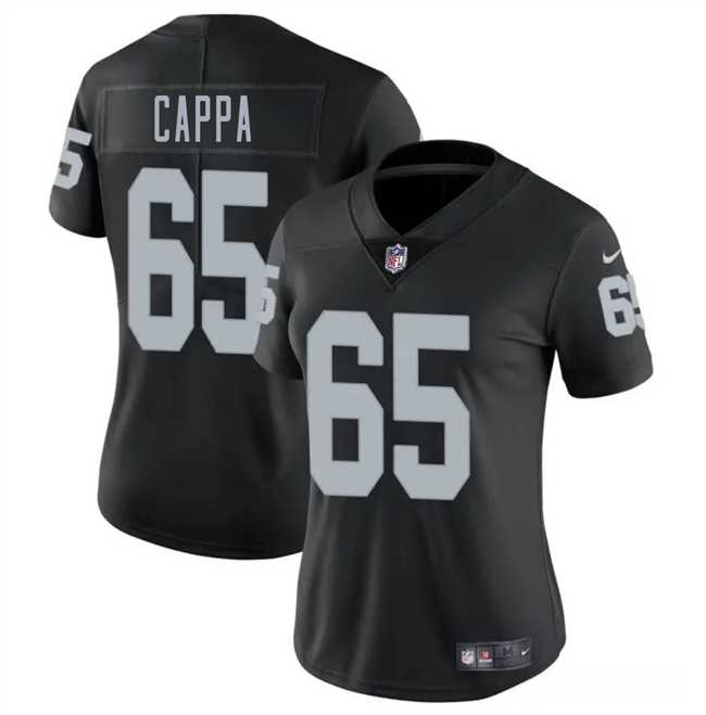 Womens Las Vegas Raiders #65 Alex Cappa Black 2025 Vapor Stitched Jersey Dzhi